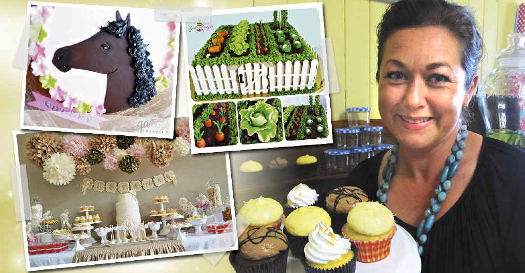 CREATIVE LADY: Cake decorator, Gina Auger, has also branched into event stationery and party buffets, but novelty cakes remain her speciality. CREATIVE LADY: Cake decorator, Gina Auger, has also branched into event stationery and party buffets, but novelty cakes remain her speciality.